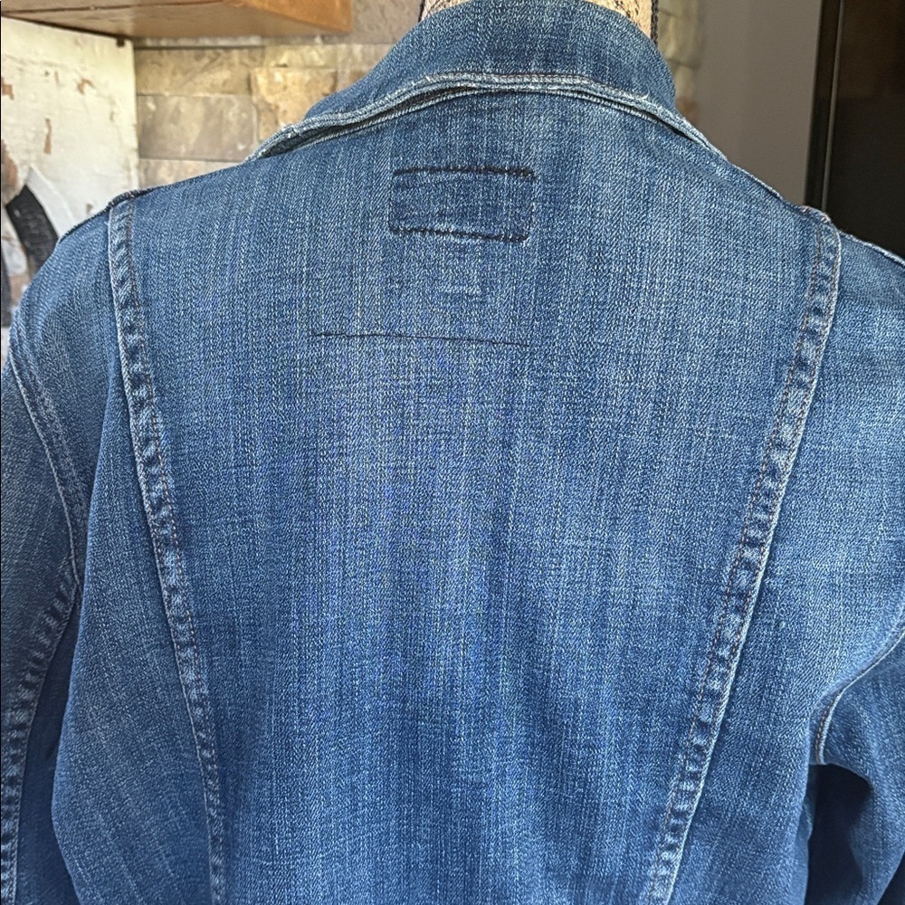 Current Elliott The Snap Jacket jean jacket cropped perfectly worn snap closure - Picture 7 of 16